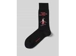 Socken mit Motiv Modell 'Snowboarding Santa'