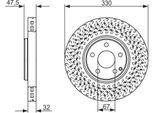 2X Bosch 0 986 479 334 Disco Freno Asse Anteriore