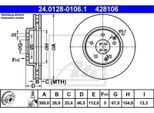 Ate Disco Freno Articolo: 24.0128-0106.1