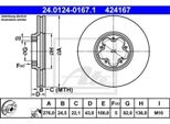 Ate Disco Freno Articolo: 24.0124-0167.1