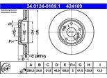 2X Ate 24.0124-0169.1 Disco Freno Asse Anteriore