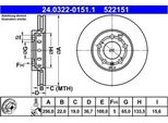 Ate Disco Freno Articolo: 24.0322-0151.1