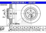 2X Disco Freno Ate 24.0126-0149.1 Per MERCEDES-BENZ Sl (R230) 58 2Mm