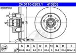 2X Ate 24.0110-0203.1 Disco Freno Asse Posteriore