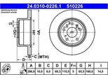 2X Disco Freno Ate 24.0310-0226.1 Per Opel Vectra B (36_) Vectra B Cc (38_)
