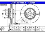 2X Disco Freno Ate 24.0126-0186.1 Per Renault Kangoo / Grand Kangoo (KW0/1_)