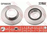 2X Disco Freno Trw DF6602S Per Bmw 1 Hatchback (F20) 3 Touring (F31) 66 1Mm