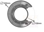 Van Wezel Parafango Disco Freno Per Saab 9-5 Station Wagon (YS3E) Posteriore Destro 4730374 Piastra Di Ancoraggio