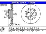 2X Disco Freno Ate 24.0130-0219.1 Per Audi Tt Coupé (8J3) Tt Roadster (8J9)