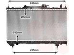 Van Wezel 53002237 Radiatore Radiatore Acqua Radiatore Motore Per Toyota Avensis Station Wagon (T22) Avensis (T22) Avensis Liftback (T22)