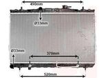 Van Wezel 82002105 Radiatore Radiatore Acqua Radiatore Motore Per Hyundai Coupe (Gk)