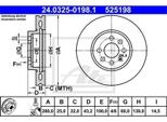 2X Disco Freno Ate 24.0325-0198.1 Per Opel Astra H Caravan (A04) 43 2Mm 139 0Mm