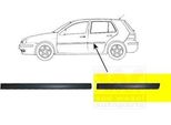 Van Wezel Modanatura Di Protezione, Porta Nera, Posteriore Sinistra Per Vw Bora Golf Iv