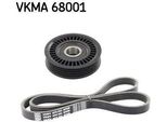 Set Di Cinghie Skf Con Nervatura A V (Vkma 68001) Per Subaru Impreza Legacy Outback Ii
