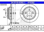 2X Disco Freno Ate 24.0110-0392.1 Per Kia Carens Iv 45 0Mm 184 2Mm 284 0Mm