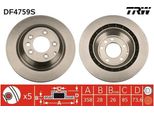 2X Disco Freno Trw DF4759S Per Vw Touareg (7LA 7L6 7L7) Per Audi Q7 (4LB)