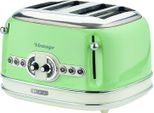 Ariete 0156/04 - Vintage Toaster - 4 Slots - 1630W - 6 Settings - Green