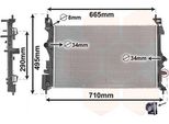 Van Wezel 37012716 - Oe 1300379 Radiatore, Raffreddamento Motore Per Adam, Corsa E (X15)