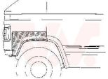 Piastra Di Riparazione Per Pannelli Laterali Van Wezel Adatta Per MERCEDES-BENZ T2/L Furgone/Station Wagon T2/L Piattaforma/Telaio T2/L Veicolo Comunale