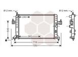 Van Wezel 37002305 Radiatore Radiatore Acqua Radiatore Motore Per Opel Corsa C Hatchback (X01) Combo Box/Station Wagon Combo Tour Corsa C Panel Van (X01)