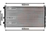 Van Wezel 76002003 Radiatore Radiatore Acqua Radiatore Motore Per Vw Caddy Ii Pickup (9U7) Per Skoda Felicia Ii (6U1) Felicia I Pickup (6UF, 6U7) Felicia I (6U1)