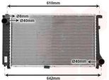 Van Wezel 06002179 - Oe 17112245510 Radiatore, Raffreddamento Motore Per Serie 3 (E36)