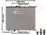 Van Wezel 40002001 Radiatore Radiatore Acqua Radiatore Motore Adatto Per Peugeot 206 Hatchback (2A/C)