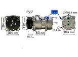 Van Wezel 5800K288 Condizionatore Compressore Climatizzatore Per Vw Transporter Iv Bus (70B, 70C, 7DB, 7DK, 70J, 70K, 7DC, 7DJ) Transporter Iv Furgone