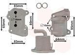 Van Wezel 37013713 Radiatore Olio Motore Per Opel Astra H Caravan (A04) Astra H Hatchback (A04) Astra H Berlina (A04) Astra H Box (L70)