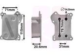 Van Wezel 17013702 Radiatore Olio Olio Motore Per Opel Corsa D Hatchback (S07) Corsa C Hatchback (X01) Meriva A (X03) Tigra Twintop (X04) Agila (B) (H08)