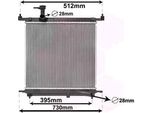 Van Wezel 13012706 Radiatore Radiatore Acqua Radiatore Motore Per Nissan Micra Iv (K13)