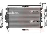 Van Wezel 18012716 - Oe 1768469 Radiatore, Raffreddamento Motore Per Galaxy (Ck), Mondeo V, S-Max (Cj, WA6)
