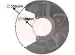 Van Wezel Parafango Disco Freno Per Vw Transporter V Bus (7HB, 7HJ, 7EB, 7EJ, 7EF, 7EG, 7HF, 7EC) Anteriore Sinistro 5790371 Piastra Di Ancoraggio