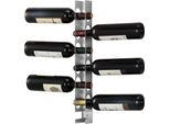 Portabottiglie Moderno Per 6 Bottiglie Portabottiglie In Acciaio Inox Portabottiglie Da Parete Per Bottiglie Di Vino Portabottiglie Per Vino 55 X 5 X 7 Cm [It.Casa]