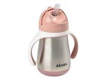 Beaba Tazza Con Cannuccia In Acciaio Inox 250Ml - Rosa Scuro; 913482
