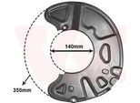 Van Wezel 3097371 - Oe 2044211120 Piastra Di Ancoraggio, Asse Anteriore Sinistro Per Classe E (W212), Classe E (C207), Classe E (S212), Classe Glk (X204), Classe C (W204), Classe C (S204), Cls (C218)