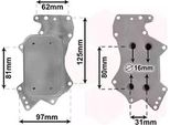 Van Wezel 03013707 - Radiatore Olio Per Q5 (8R), A6 (4F), A5 (8T), A5 (8F), A4 (8K), Touareg (7P), Touareg (7L)