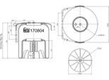 Febi Bilstein Soffietto Pneumatico Soffietto 170804 Posteriore Per Iveco Eurostar 220 680 Mm 349 230 Mm