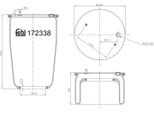 Febi Bilstein Soffietto Pneumatico Soffietto 172338 Anteriore Per Volvo 7700 372 Mm 258 130 Mm