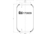 Febi Bilstein Soffietto Pneumatico 170809 Per Volvo 8300 379 Mm 225 150 Mm