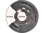 Van Wezel Parafango Disco Freno Per Bmw 1 Hatchback (F20) Posteriore Sinistro 0633373 Piastra Di Ancoraggio