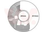 Van Wezel Parafango Disco Freno Per Mazda 6 Station Wagon (Gy) Anteriore Destro 2754372 Piastra Di Ancoraggio