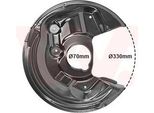 Van Wezel Parafango Disco Freno Per Vw Scirocco (137, 138) Posteriore Sinistro 7606373 Piastra Di Ancoraggio