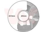 Van Wezel Parafango Disco Freno Per Mazda 6 Station Wagon (Gy) Anteriore Sinistro 2754371 Piastra Di Ancoraggio