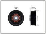 Caffaro 140-22 Puleggia Folle Cinghia A V 70Mm Adatta A MERCEDES-BENZ Notchback (W124) Classe C Berlina (W202) 190 (W201) Sl (R129) Sl