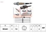 Sonda Lambda Eps Per Vw Golf V Hatchback (1K1) Sonda Planare Riscaldata Sonda Lambda A Banda Larga 735 Mm 1.998.374
