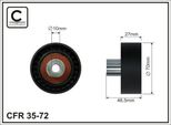 Caffaro 35-72 Puleggia Folle Cinghia A V 70Mm Per Renault Espace Iii (JE0) Laguna I (B56, 556) Laguna I Grandtour (K56) Safrane Ii (B54)