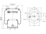 Febi Bilstein Soffietto D'aria 176792 Asse Di Traino Non Sterzante Per Daf Cf 175 480Mm 168 227Mm