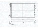 Magneti Marelli 350213173400 - Oe 5Q0121251EM Radiatore, Raffreddamento Motore Per Q3 (F3), Q3 (F3B), Q2 (Ga), A3 (8Y), A3 (8V), Tarraco (KN2), Leon (5F), Ateca (Kh), Yeti (5L), Superb Iii (3V), Octavia Iv (Nx), Octavia Iii (5E), Kodiaq, Karoq, Passat (3G), T-ROC, Tiguan (Ad, Ax), Tiguan (Bj, Bw), Touran (5T), Golf Viii, Golf Vii, Golf Sportsvan (AM1, AN1), Golf (BA5, BV5), Arteon (3H)