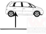 Van Wezel Modanatura Porta Posteriore Destra Per Opel Meriva A (X03) 3781426